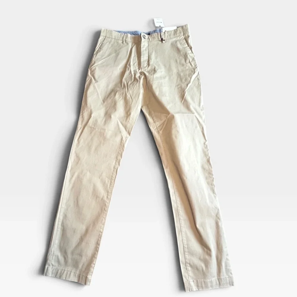 Sperry Mens Slim Fit Flex Twill Chino Pants Tan Khaki 34x31 FS34834